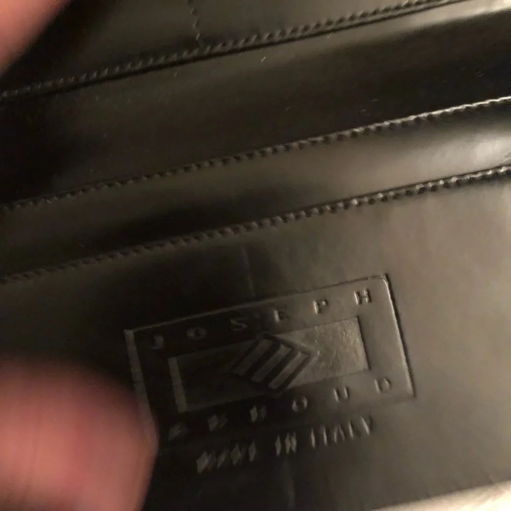 Joseph abboud black leather checkbook wallet